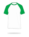 White body + irish green sleeves 100% cotton raglan shirts sj clothing manila Philippines