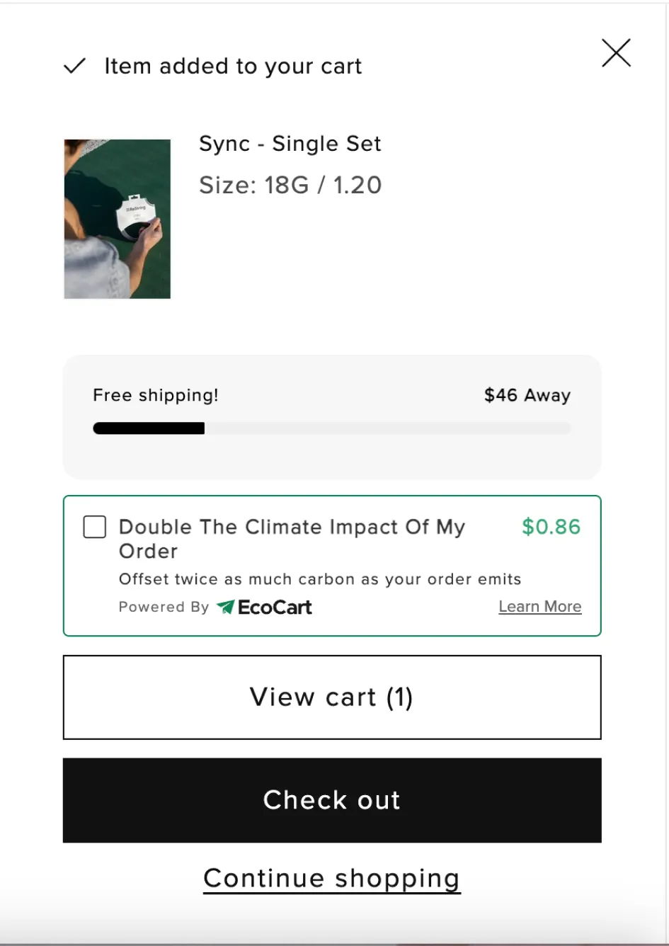 Shopify free shipping progress bar