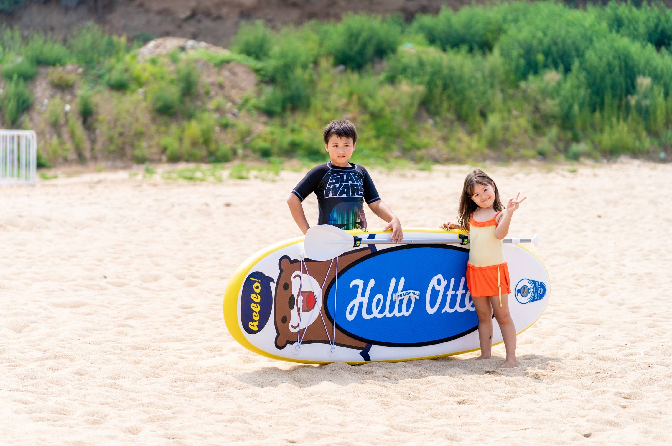 Funwater best inflatable paddle boards for kids in Canada calm lake and give your kids best paddle boards