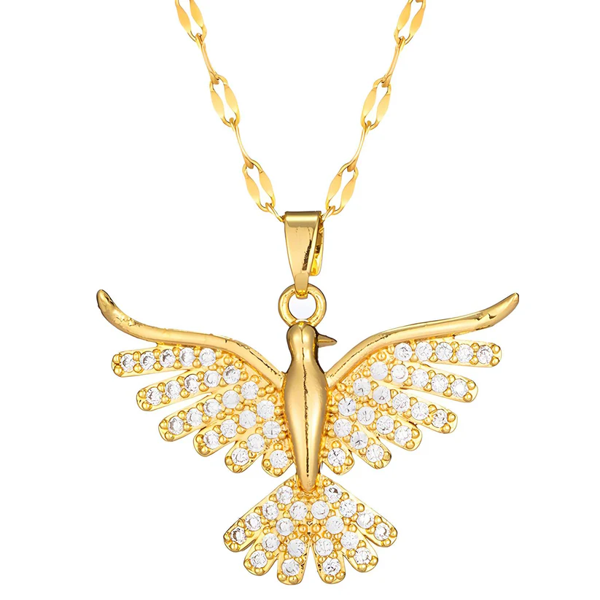 Razoa Jewels Boutique - 18K gold plated Bird necklace