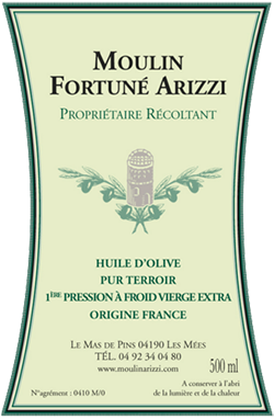 La nouvelle étiquette du Moulin Fortuné Arizzi