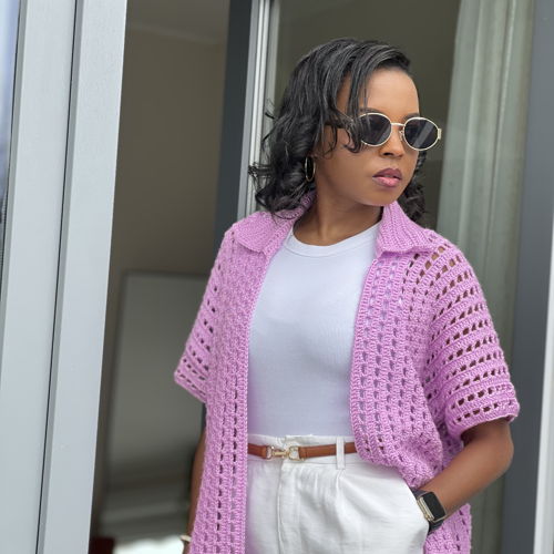 Crochet Mesh Shirt Written Pattern