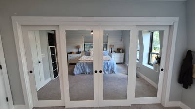 Big Change with sleek Stanford shaker doors and a custom closet!   