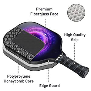 Niupipo pickleball paddle applied the advanced honeycomb cell technology.