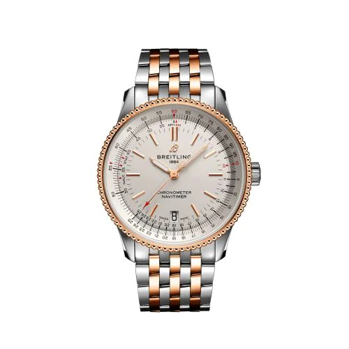 Navitimer 1 38 Automatic Stainless Steel / Red Gold / Silver / Bracelet