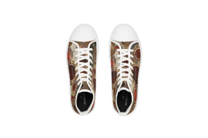 Ornate Vintage Mandala Men's High Top Sneakers | Boho Floral Pattern