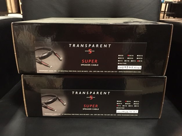 Transparent Super GEN 5 Speaker Cable.