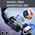 cable magnetique double tete