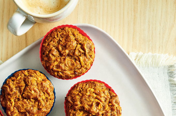 Muffins végétaliens aux pommes et aux carottes