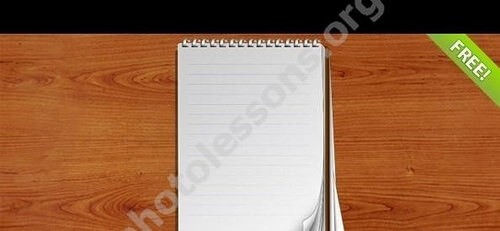 Блокнот на спирали - исходник для Фотошоп в PSD