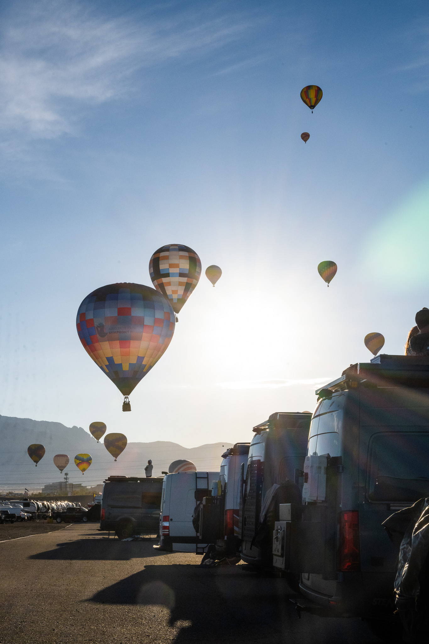 Storyteller Overland owners at the Albuquerque Balloon Fiesta
