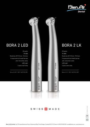 Bien Air Dental Handpiece Dental Turbine Bora 2 LK (1601153-001) Comparison by Dental Assets | DentalAssets.com