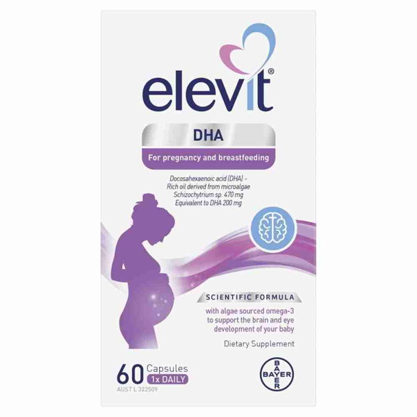 Elevit DHA For Pregnancy and Breastfeeding capsules 60 pack (60 days)