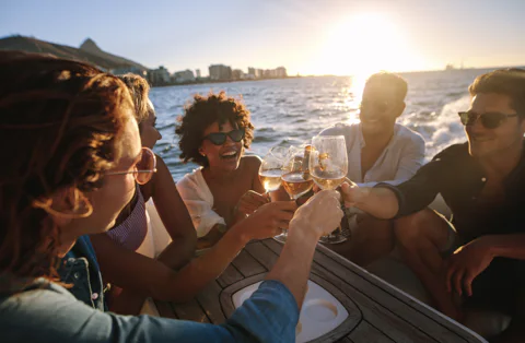 Barcelona Private Luxury Motor Yacht Sunset Cruise with Drinks