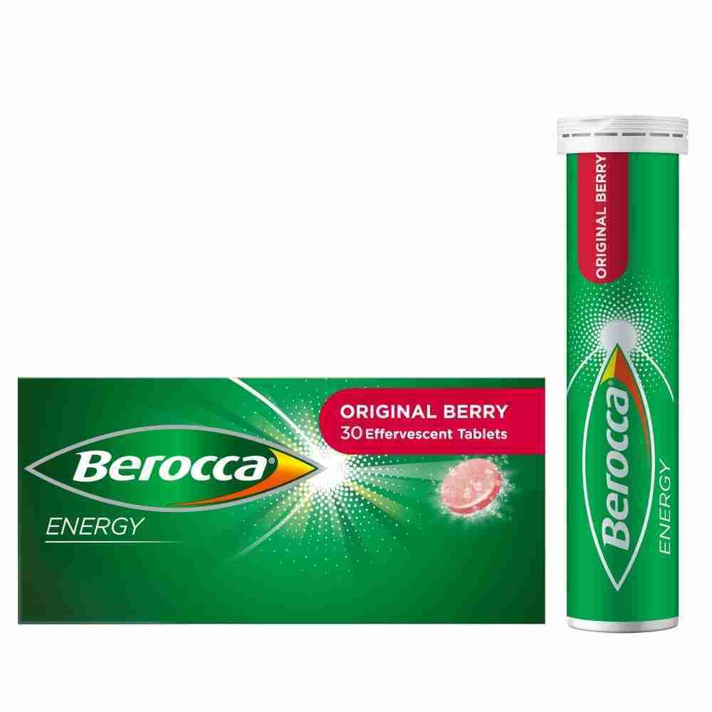 Berocca Energy Vitamin B & C Original Berry Flavour Effervescent Tablets 30 Pack