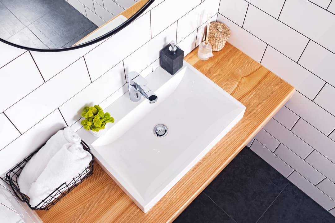 meuble vasque salle de bain bois massif