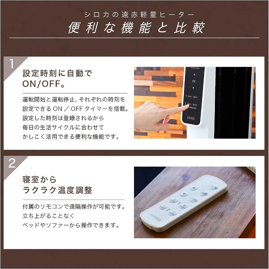 レンタル] シロカ(siroca) [温度設定運転＆出力切替3段階＆ハンガー