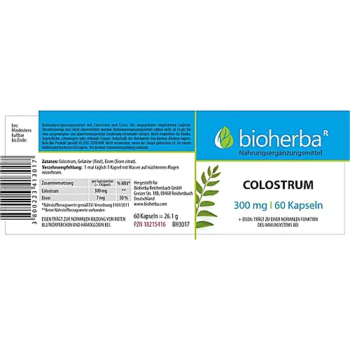 Colostrum 300 mg 60 Kapseln