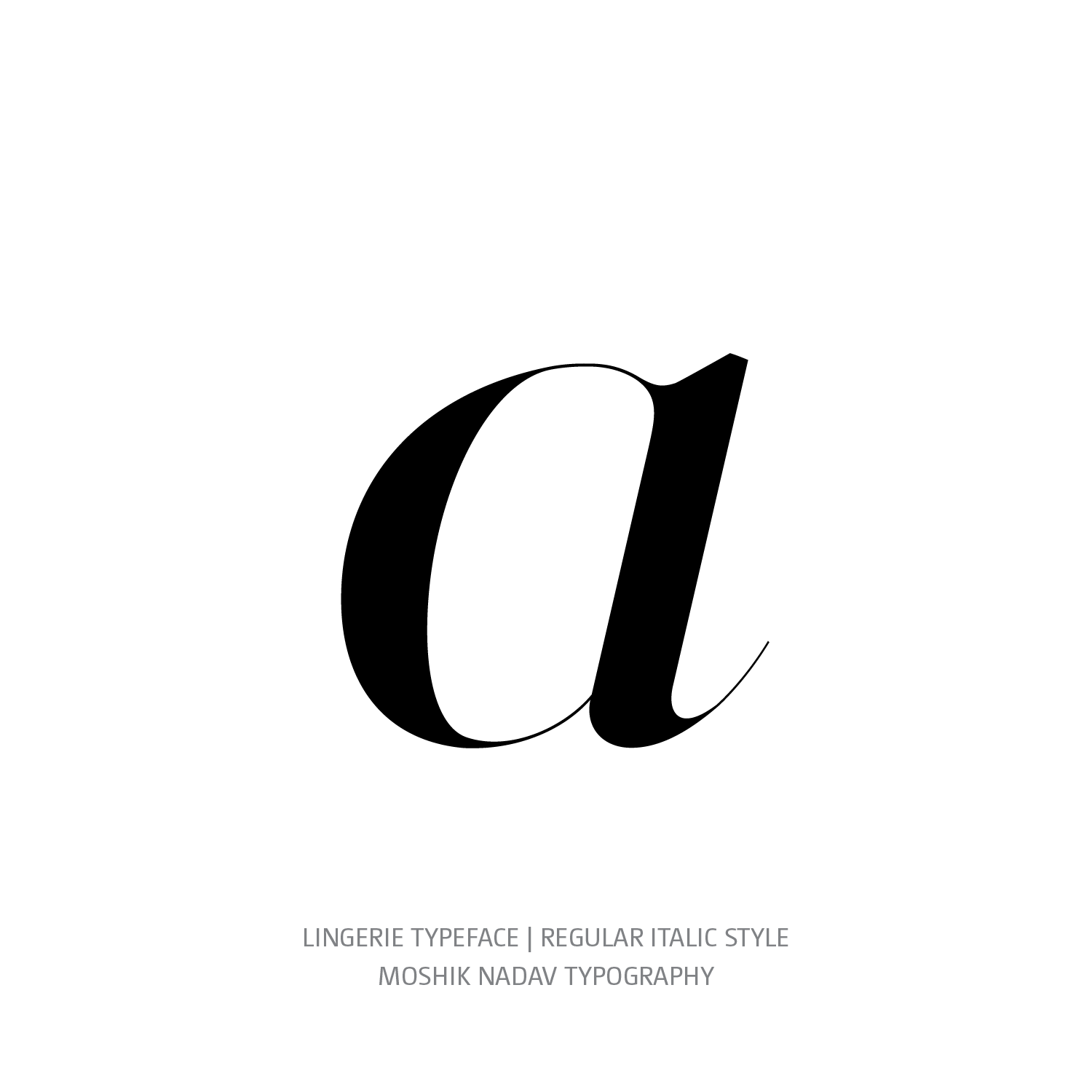 Lingerie Typeface Regular Italic a - Fashion fonts by Moshik Nadav Typography