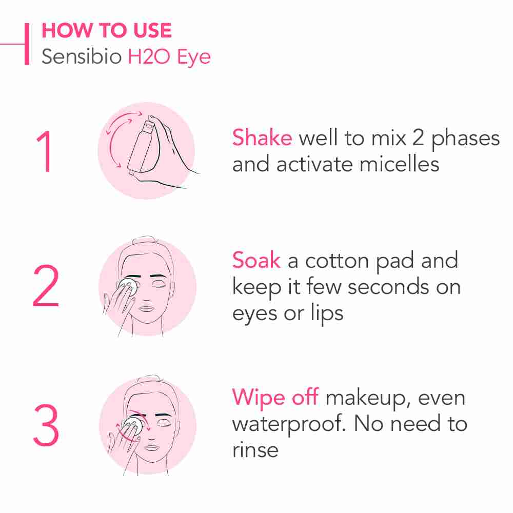 Bioderma Sensibio H2O Eye Biphasic Micellar Waterproof Makeup Remover - 125ml - Image 5