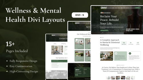 Wellness & Mental Health Divi Layout Pack