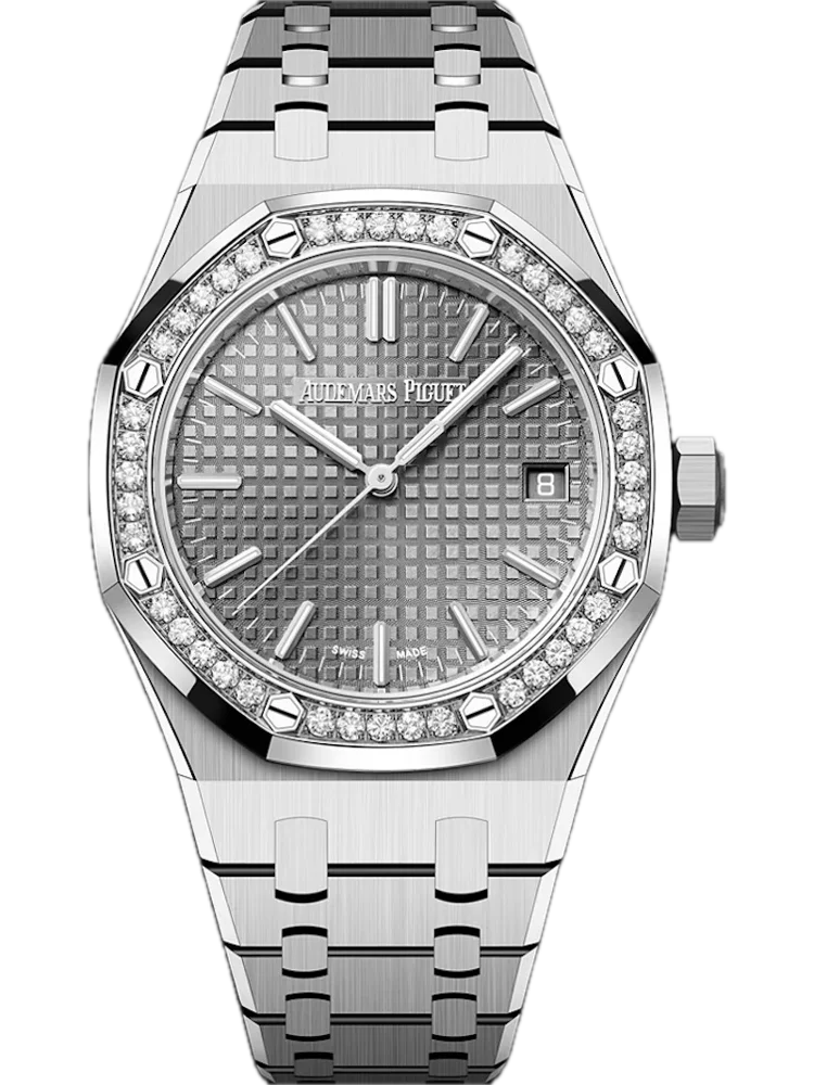 Audemars Piguet Royal Oak Grey Dial with Diamonds bezel Box and Papers 2023 , image 1
