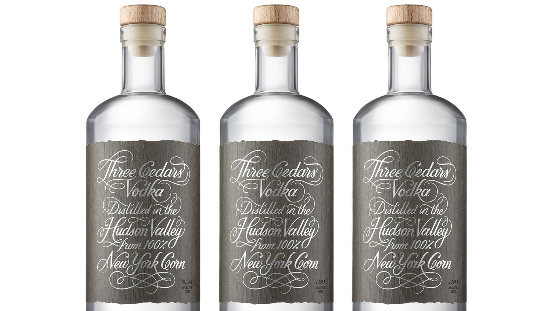 Featured image for Three Cedars Vodka Packaging Is Anything But Minimalistic