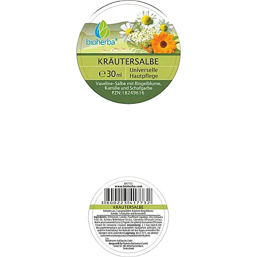 Kräutersalbe mit Ringelblume, Kamille und Schafgarbe 30 ml