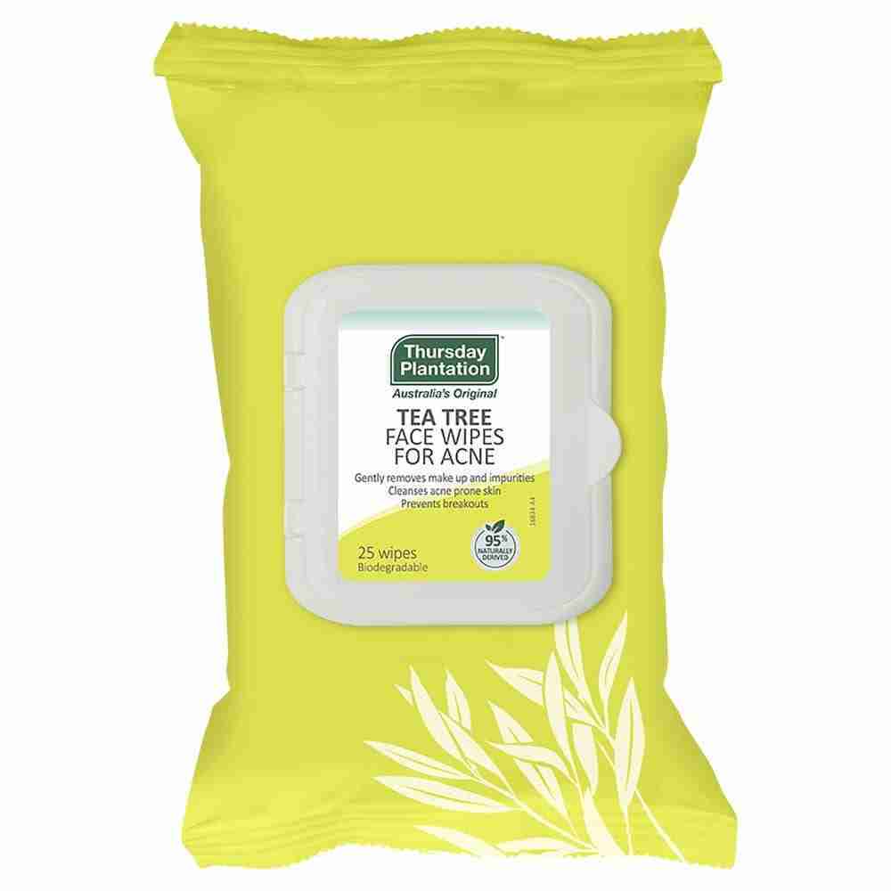 Thursday Plantation Tea Tree Face Wipes For Acne 25 Pack - Image 2