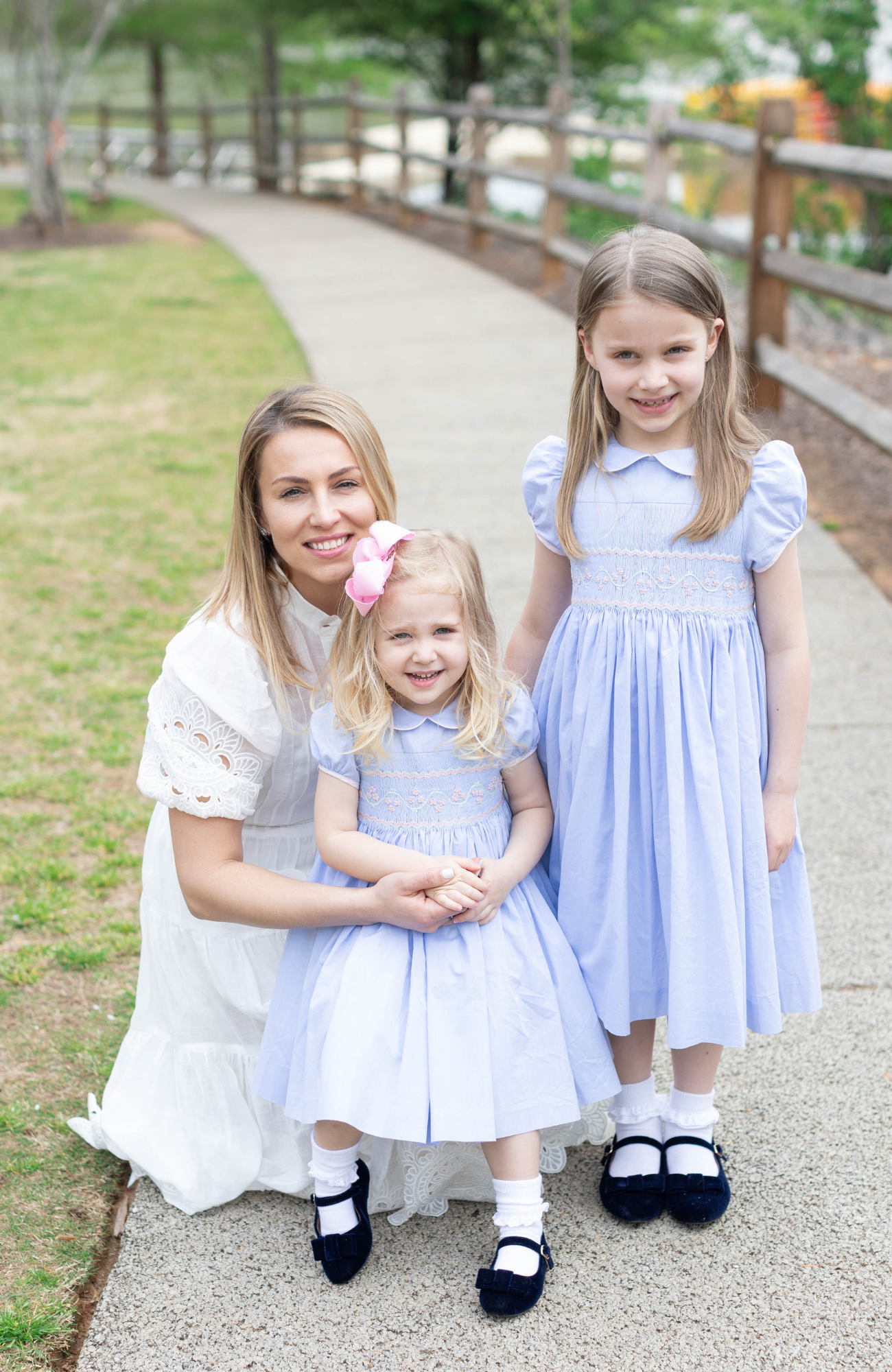 young girl pastel smocked dress