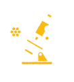 scientist lab tested honey dispenser icon