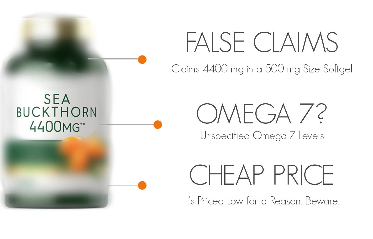 FALSE CLAIM SEA BUCKTHORN OMEGA 7