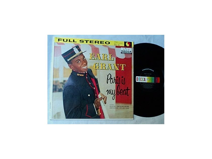 EARL GRANT LP-- - PARIS IS MY BEAT-- rare orig 1960 album on Decca Records