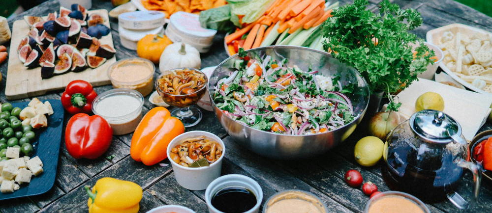 Food on table