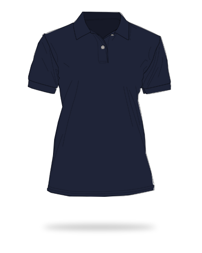 Navy blue ladies fit honeycombed cotton polo shirts sj clothing manila philippines