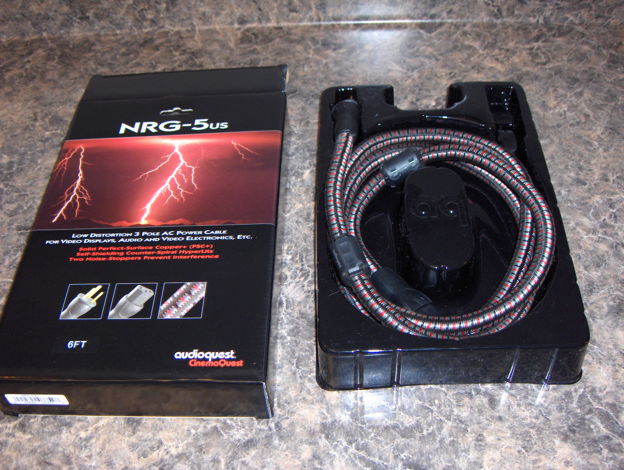 Audioquest NRG-5 6 Foot Power Cable 9/10 With All Packa...