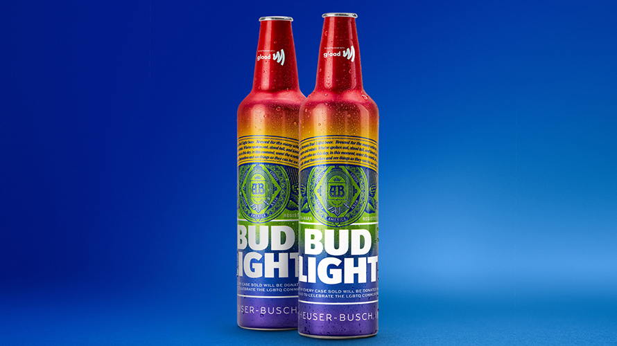 Bud Light To Release Rainbow Bottle For Pride Month Dieline Design