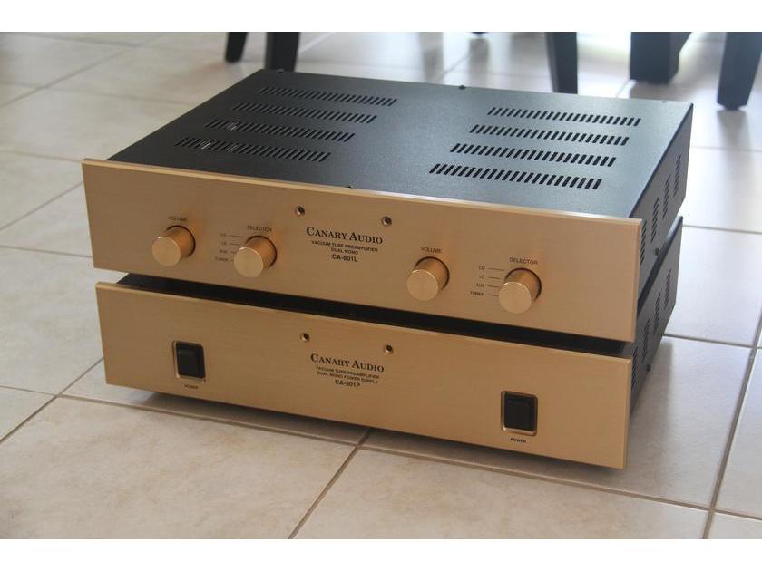 Canary Audio CA-801L and CA-801P Tube Preamplifier Dual Mono Power Supply