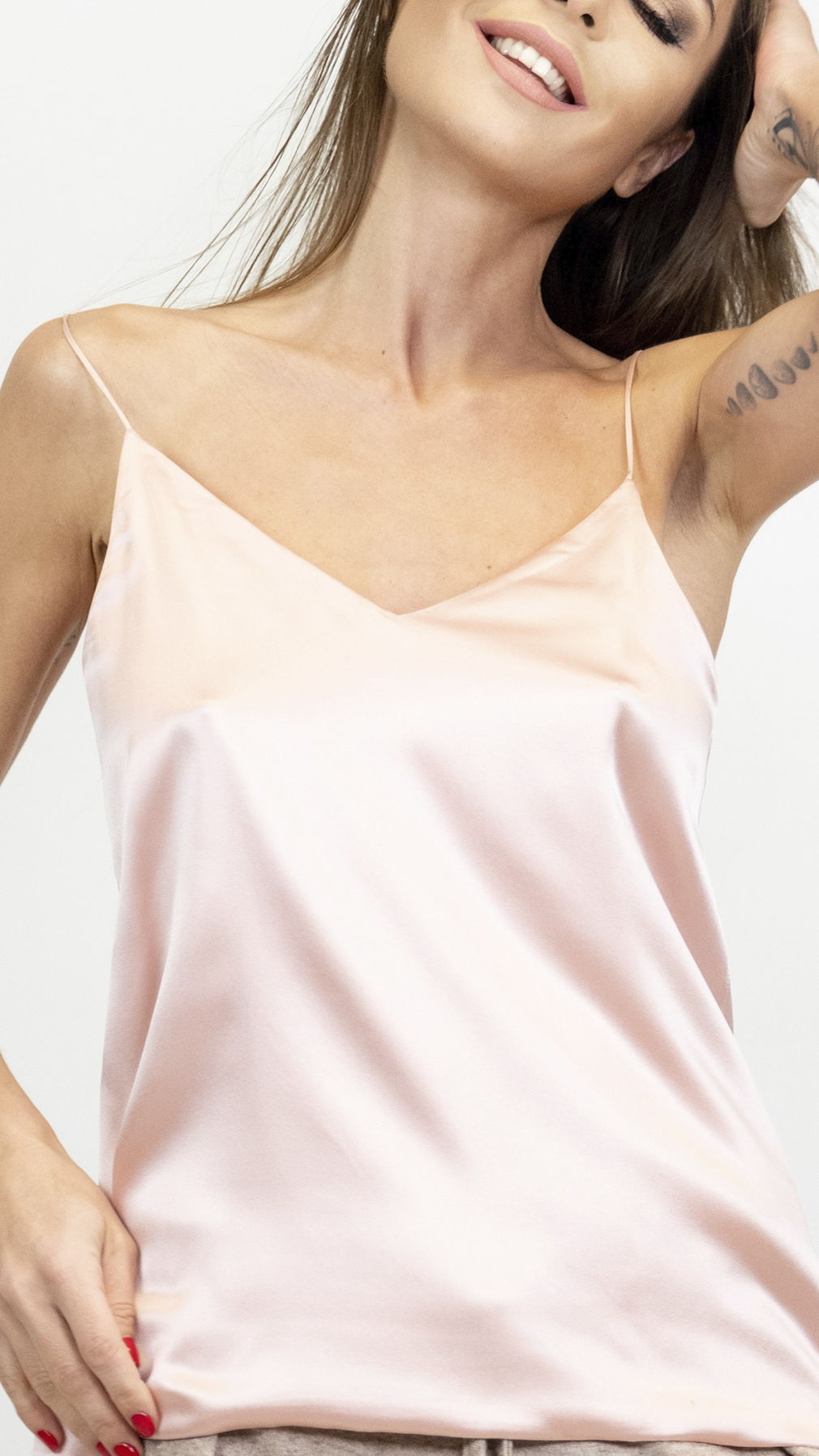 Pink Silk Tank