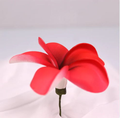 Passion Red Frangipani Real Touch Frangipani Real Touch (6 Pack) - Realistic Artifical Flowers - Image 2