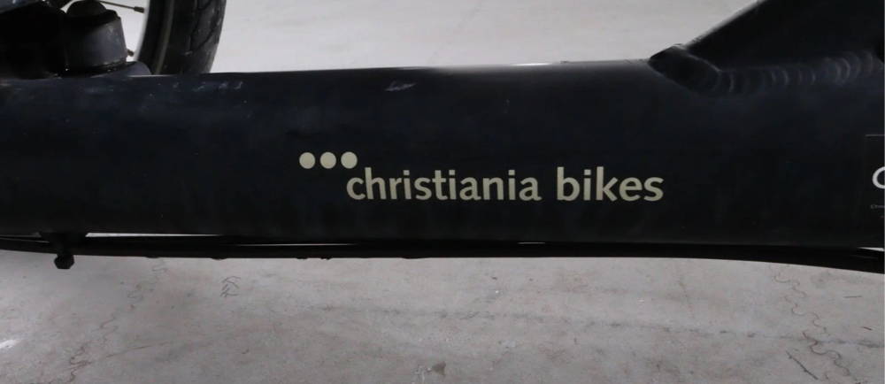 Christiania logo on bike frame