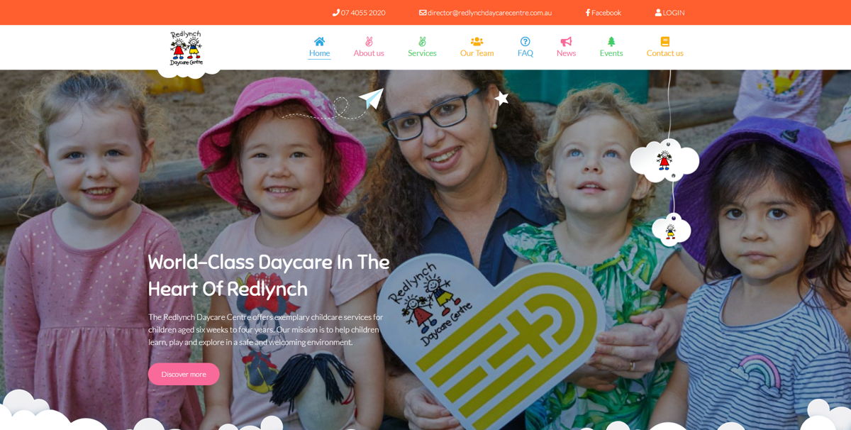 Screenshot of Redlynch Daycare Centre, from the childcare & daycare websites collection.
