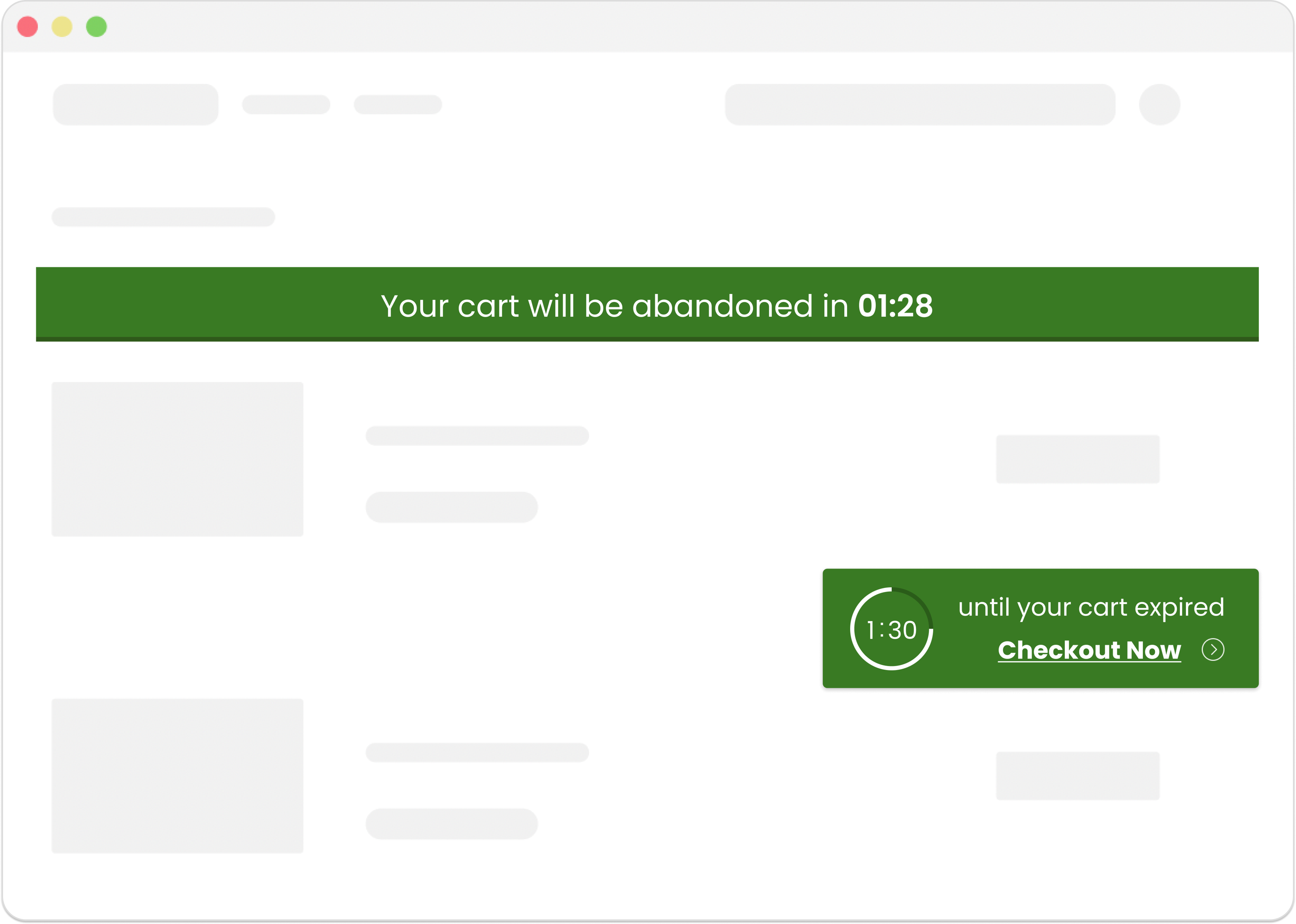 cart countdown for shopify store
