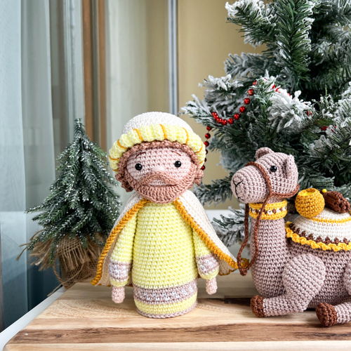 Crochet Nativity set: Three Kings and Camel/Pattern, PDF, English only/Christmas, Nativity toys, Amigurumi, Xmas toys, Three Wise Men