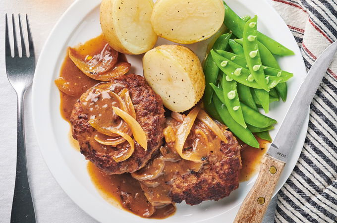 Hamburger Steak with Onions