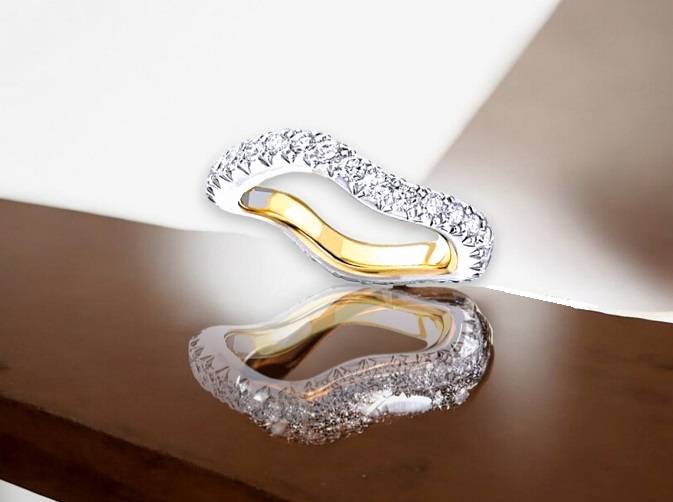 Wavey diamond ring - Pobjoy Diamonds