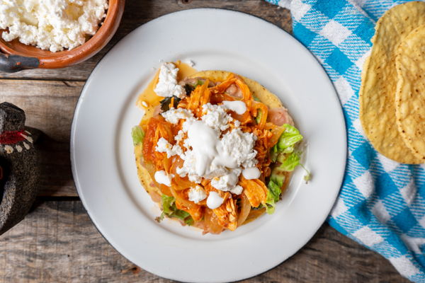Photo of Chicken Tostadas with Creamy Queso