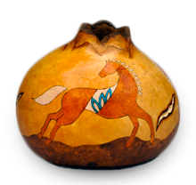 Gourd Art with Southwest Horse by Christy Barajas