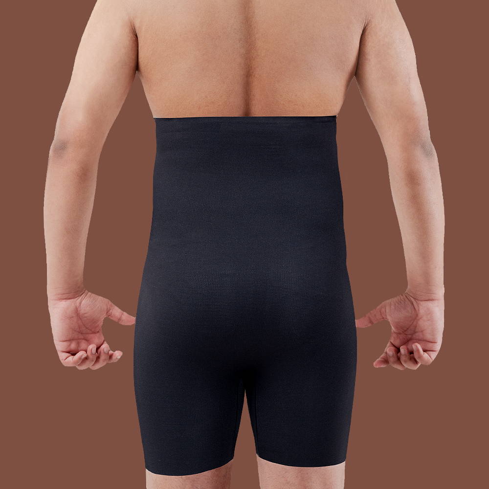 Hips & Tummy Shapewear for men with Anti-roll elastic grip that tones abdomen, waist, hips and thighs 