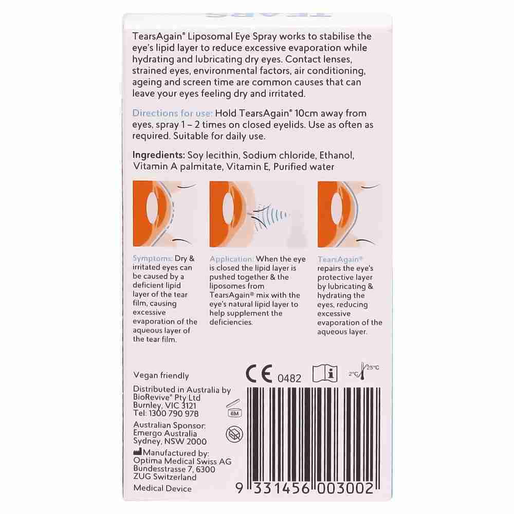 Biorevive Tearsagain  Liposomal Eye Spray 10Ml - Image 3